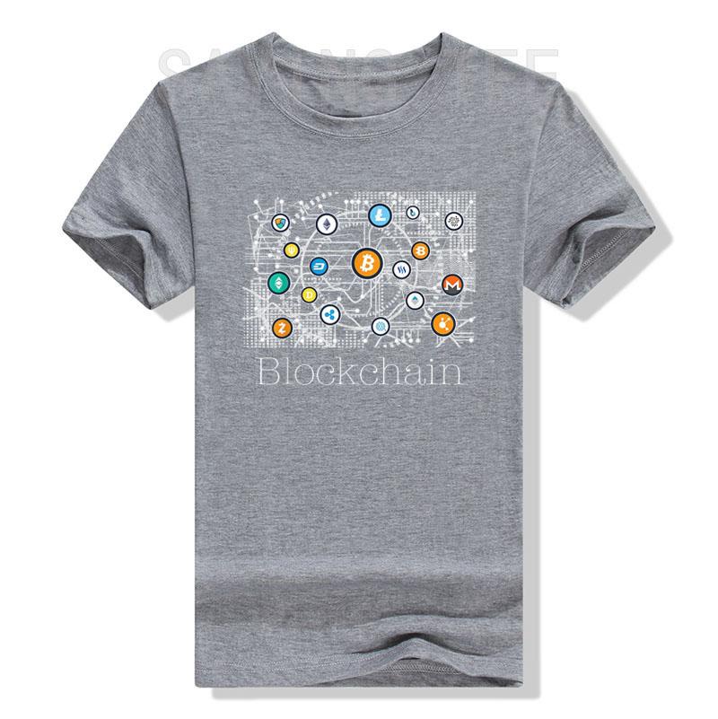 Blockchain Cryptocurrency Tshirt BitCoin Crypto BTC Gift Funny Investor Graphic Tee Tops Unisex Clothing Customized Product Cotton