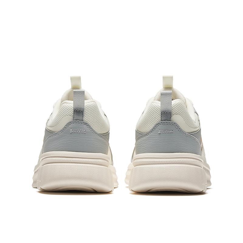Anta Simple Comfortable Non-Slip Wear-Resistant Low-Top Casual Shoes Women Sneakers Light-Gray 922438808-6