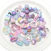 Acrylic Three-Dimensional Painted Beads Cartoon Colorful Hand-Painted Beads DIY Bracelet Mobile Phone Chain Accessories Fashion Handmade