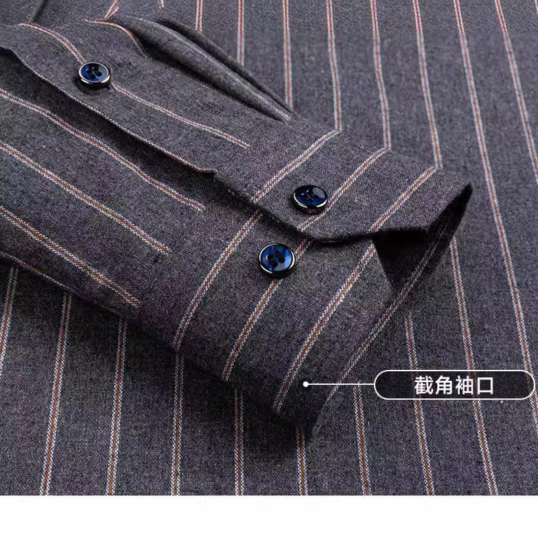 Nové pánské kostkované košile 100% bavlna broušená tkanina s dlouhým rukávem klasický kostkovaný design pruhovaný business ležérní s kapsou regulární střih