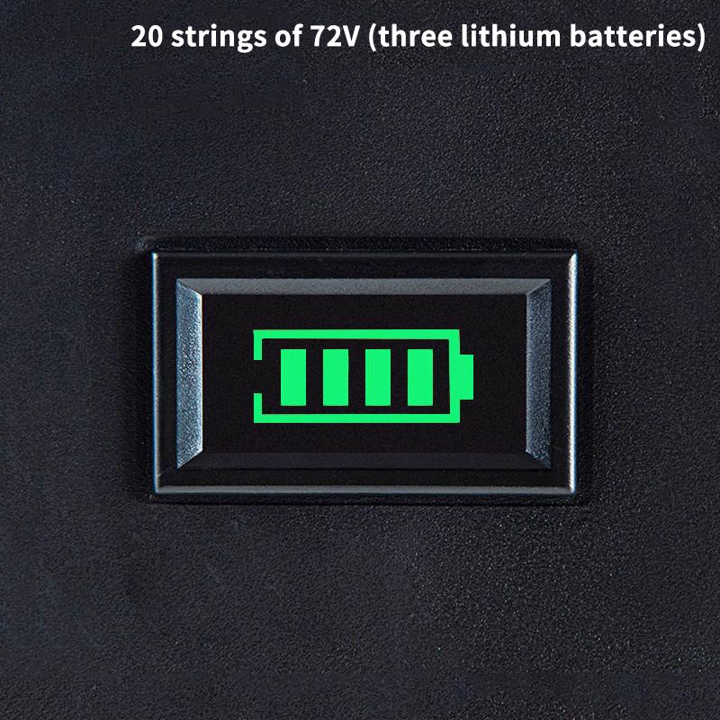 Two-Line Electric Vehicle Voltage Meter, Battery, Battery Charge Percentage Display Meter