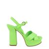 Sonya Leather Platform Sandals Light Green