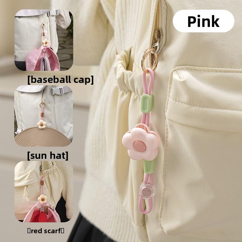 

Multifunctional hat clip Portable travel school bag sun hat storage clip backpack clip hook розовый