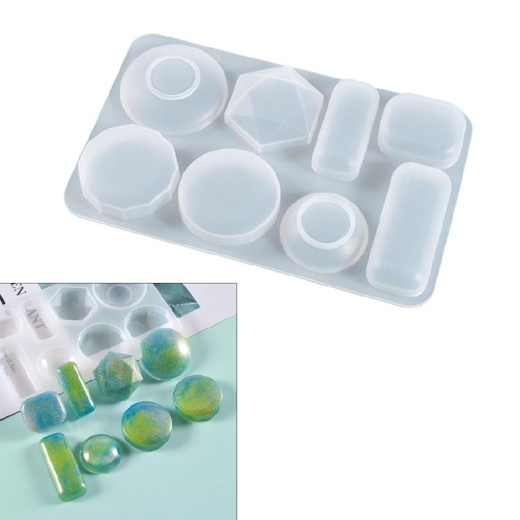 Geometric Round Rectangle Earring Pendant Mold Keychain Mold for Luggage Bag