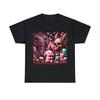 Unisex Adult T Shirt Horror Cute Mash UpFearsome Demon Heavy Metal Bunny Artwork