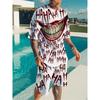 Summer Men's Clothing Letter 3d Print T Shirt Shorts Sets Male Breathable Tracksuits Plus Sized Men's T-shirts Suits Fashion Sportswear Set