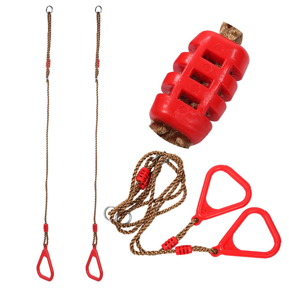 Children Adult Pull Up Rings Plastic Trapeze Swing Triangular Gym Fitness Sports Toy