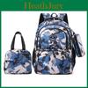 Backpack Camouflage Printed Shoulder Bag Pencil Case 3 Piece Set Child Schoolbag
