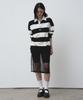 THE GREEN LAB Striped Rugby Collar Sweatshirt [Black]