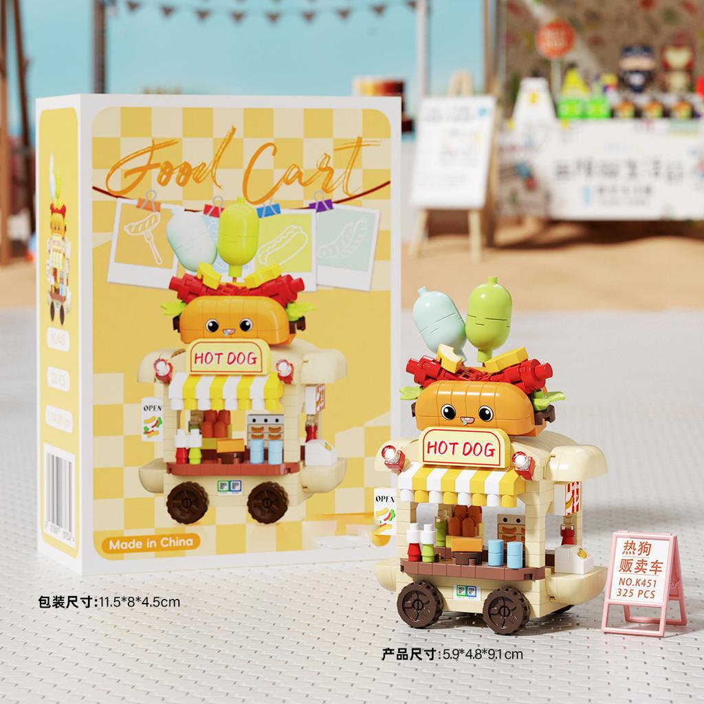 Blocks Street Shop Micro Building Blocks Food Model Mini Block Construction Set for Children Girls 6 To 12 Year Adults Boys Gift