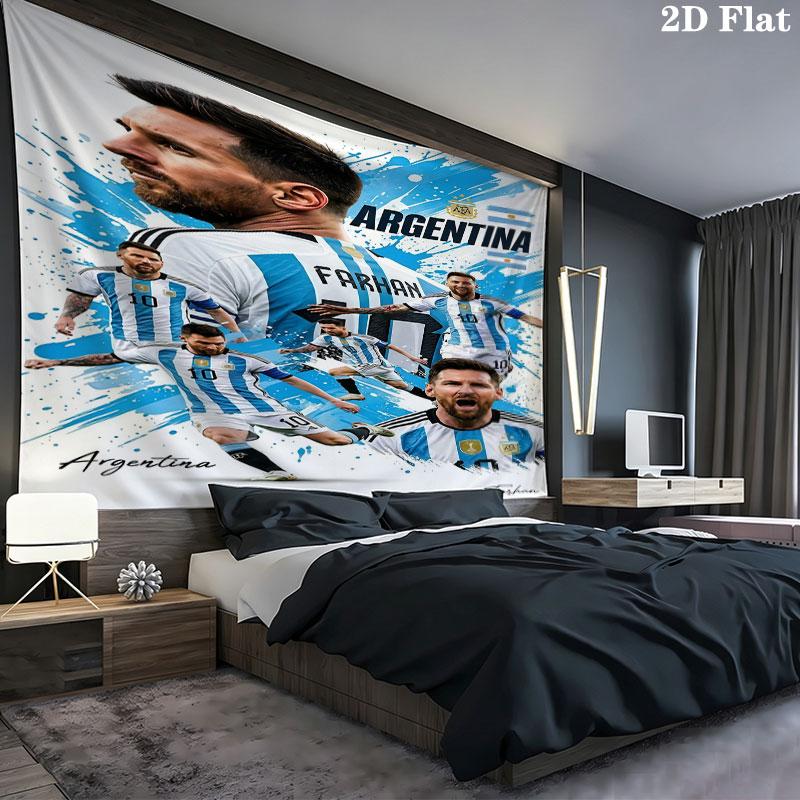Leo Messi Wall Tapestry Aesthetic Wall Hanging Printed Fabric Blanket Decorative Tapestries for Bedroom Living Room Home Decor