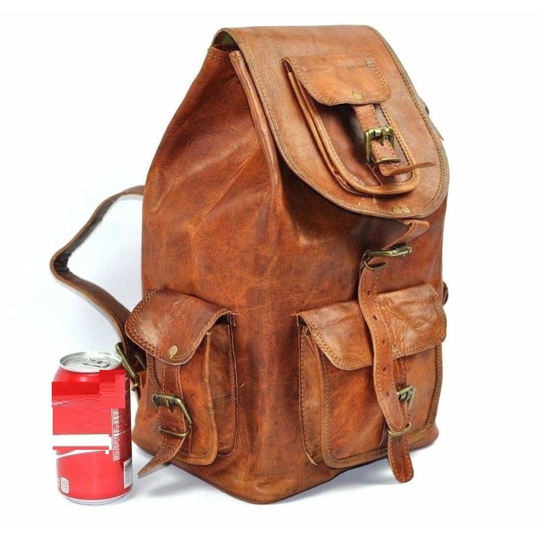 

Кожаная сумка Винтажный рюкзак Настоящий рюкзак Для ноутбука Путешествия Мужской Коричневый Новый Настоящий 16 x 9 x 7 in