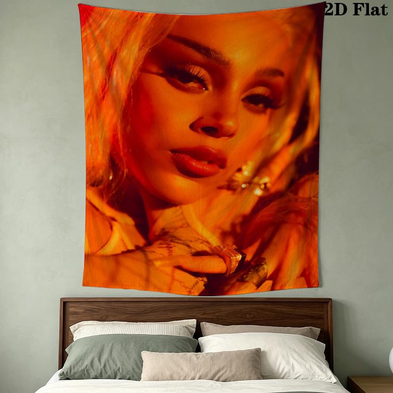 Doja Cat Pattern Wall Tapestry Aesthetic Wall Hanging Printed Fabric Blanket Decorative Tapestries for Bedroom Living Room Home Decor