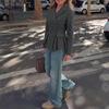 New Autumn-winter Style Elegant Business Casual Loose A-line Woolen Blazer for Ladies