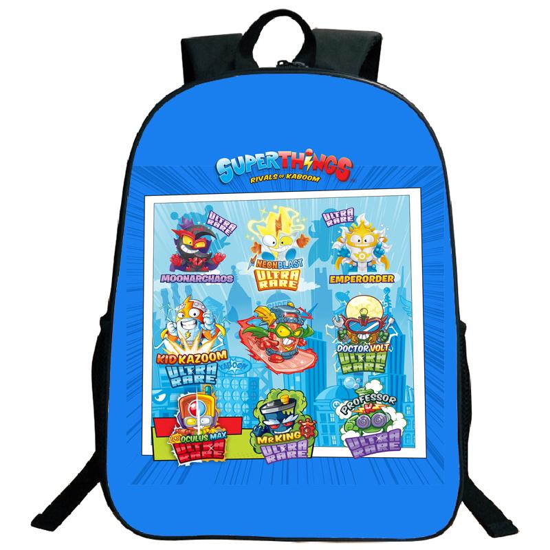 SuperThings 10 Zaino Scolastico per Bambini, Cartone Animato Super Zings Borse Scolastiche per Ragazzi Ragazze, Borse Resistenti e Leggere per la Scuola Primaria