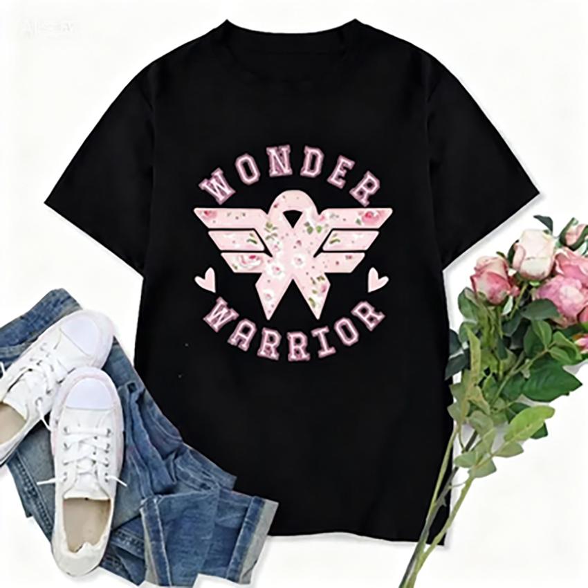 

We Wear Pink Graphic T Shirts Coquette Pink Breast Cancer Awareness Women T-shirt Wonder Tees - Men s Summer Cotton Graphic Tee S разноцветный