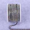 Electroplated Rhinestone Drill Chain: Single Row Metal Claw Chain for DIY Costume Accessories