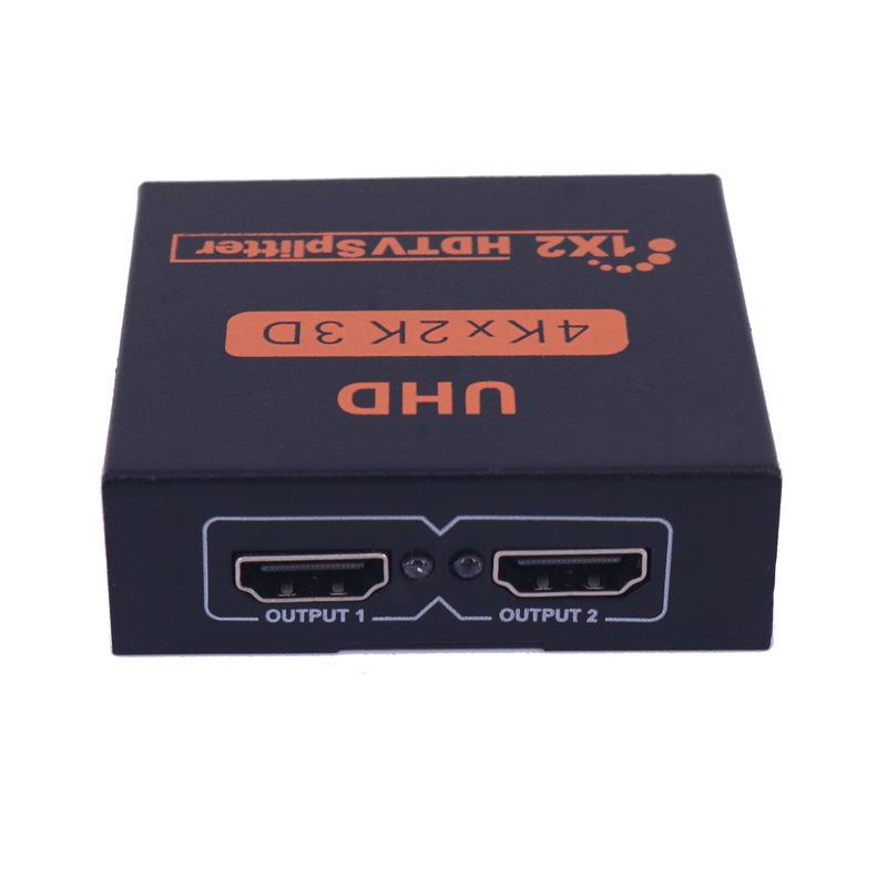 4K HDMI Splitter: 1 Input, 2 Output - High-Definition One-to-Two Screen Switcher