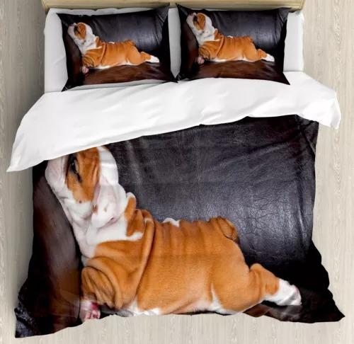 

Bull Terrier Duvet Cover Bedding Decoration Gift First Choice Suitable For Children Boys Girls And Adults Soft Warm Breathable EU Single(135*200cm)3pcs