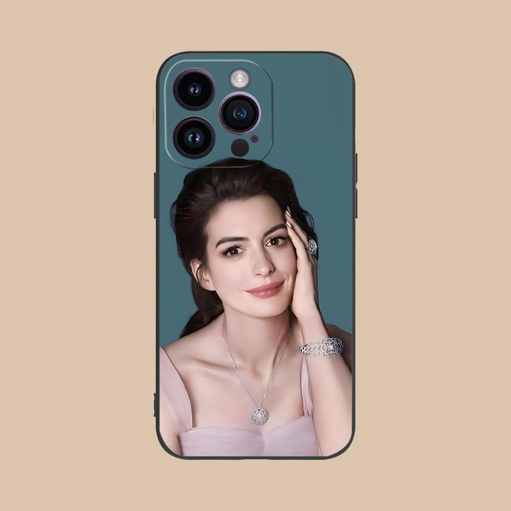 Anne Hathaway Mobile Phone Case for iPhone 17 16 15 14 13 12 11 X XR XS 8 7 Air Pro Max Plus Mini Colorful Cover Luxury Cover