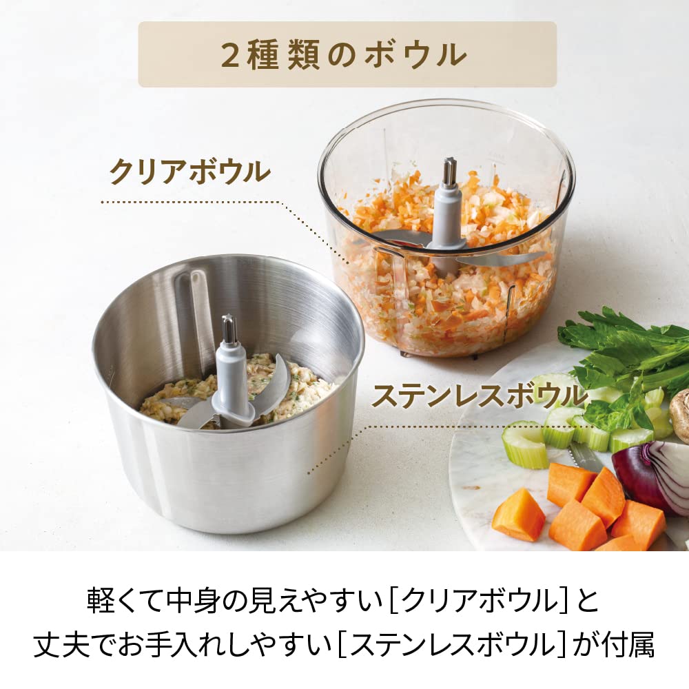 Recolte Food Processor Combo - 7 Functions In 1 - Large Capacity 300W - Ice Crushing, Meat Grinding, Dough Kneading - Easy To Clean, Compact Storage -