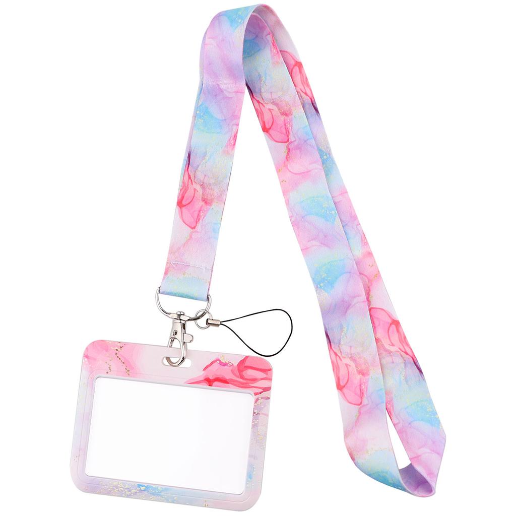 Marble Printing Lanyard For Keychain ID Card Cover Passport Student Cellphone USB Badge Holder Key Ring Neck Straps Accessories