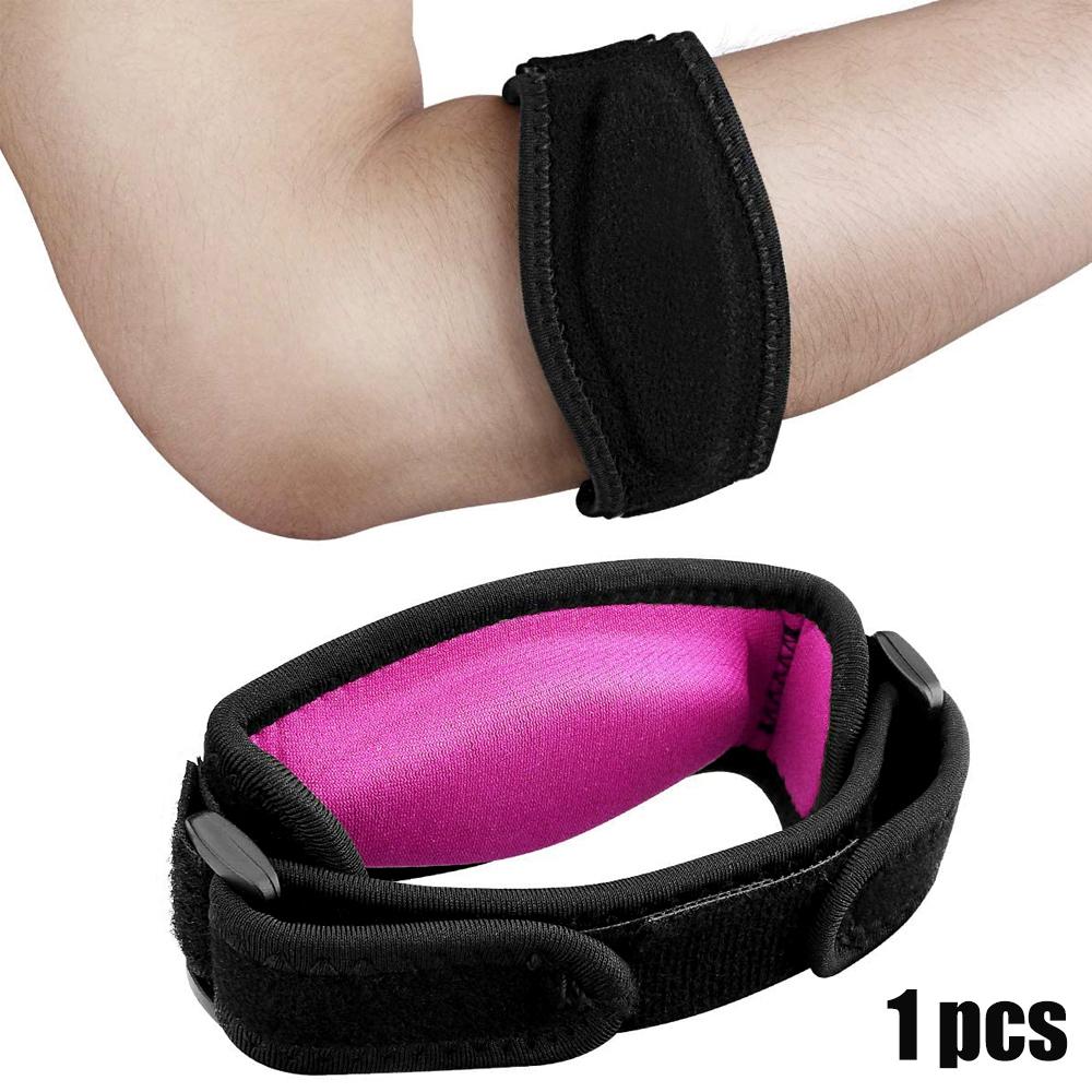 1 Piece Tennis Elbow Brace Best Tennis and Golfers Elbow Straps with Compression Pads