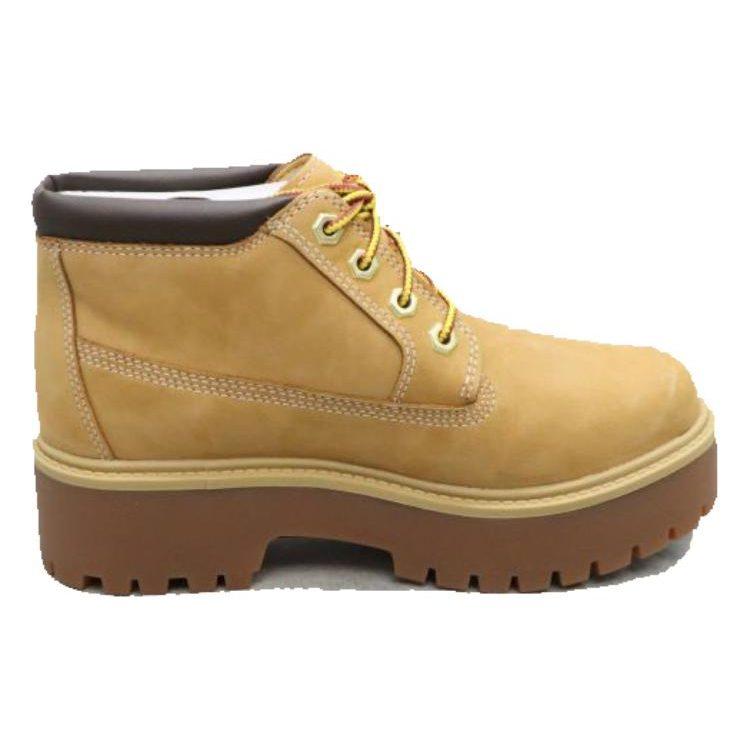 Timberland Stone Street Mid Lace Up Waterproof Chukka Boots 'Wheat Nubuck' Women's A5RF9