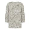 Maglietta da donna con stampa e bottoni, manica 3/4, moda da fine settimana, scollo a V, base, regolare