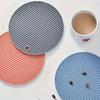 4 silicone thermal insulation mats, heat-resistant silicone pot mats, round silicone placemats, countertop protection