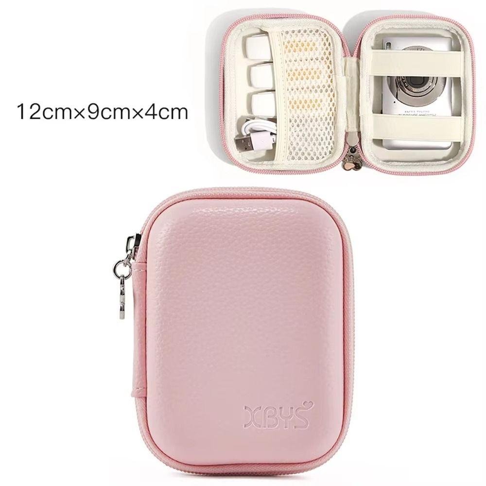 PU Leather Digital Camera Case Hard Shell Camera Carrying Bag Cameras Storage Holder  SD Card