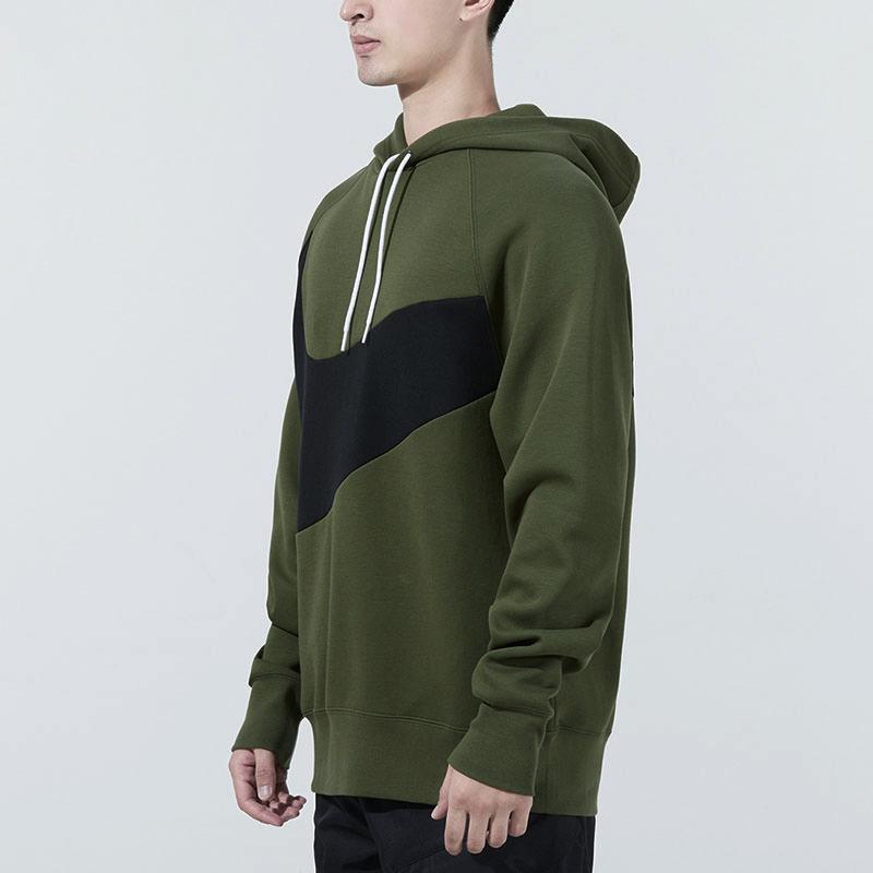 Nike SPORTSWEAR TECH PACK Sweatshirts Men's Army Green Hooded Moderate Regular DD8223-326