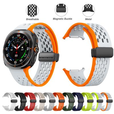 Samsung Galaxxy Watch Ultra Kayışı için Saat Kayışı Dış Mekan Silikon Manyetik Aksesuarları Galaxy Watch Ultra 47mm Saat Kayışı