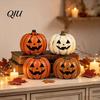 Desktop Holiday Party Ornament 3/4Pcs Vintage Wooden Pumpkin Decor, Rustic Fall Tabletop Centerpiece, Farmhouse Sturdy Thanksgiving Centerpieces