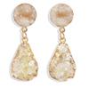 Retro cluster crystal stud earrings, candy-colored water drop earrings for women