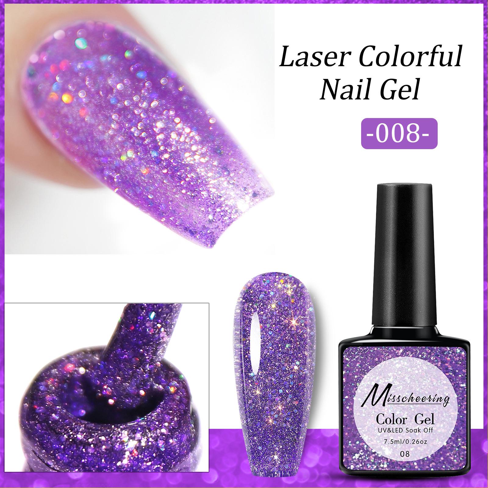 

Flash Galaxy Star Sequin Laser Nail Polish Glue Glue Новый популярный Broken Diamond Glue Магазин ногтей