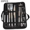 3/9/20 PCS For Camping Outdoor Spatula Fork Tongs Knife Brush Skewers BBQ Tools Set Stainless Steel Barbecue Utensil
