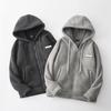 Autumn Winter Fashion Fleece Thickened Warm Hooded Coat Men's Casual Loose Sports Jacket