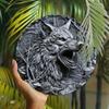 2d Flat 20*20cm, Werewolf-Themed Wooden Sign, Perfect for Spring & Summer Decor, Ideal Gift for Parents and Home Office.