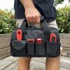 Heavy Duty 12in Electrician Tool Bag with 10 Pockets And 14 Jacks for Organizer United States Made