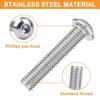 M5/M6 Button-Head Hex Head Screws 144Pcs Hex Head Drive Screws Nut Washer Assembly Kit Stainless Steel 304, Smooth, Full Thread