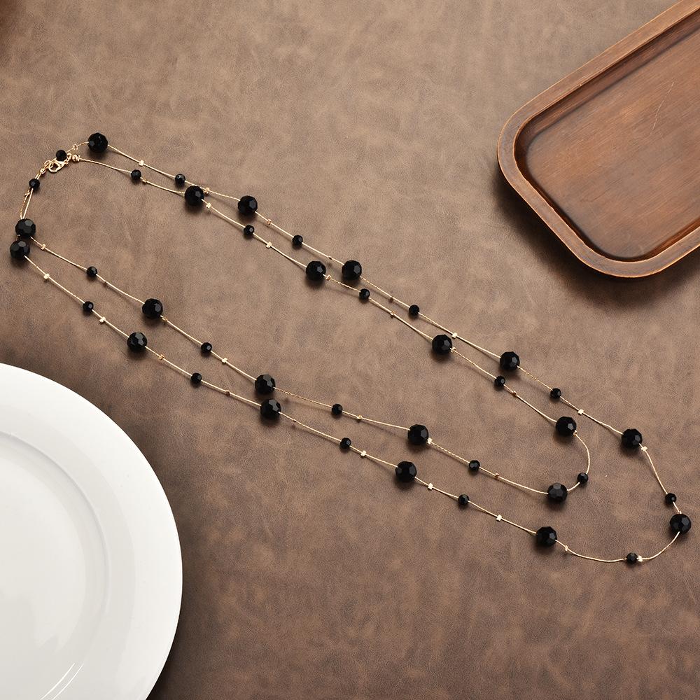 Autumn And Winter Fashion Temperament Crystal Beads Sweater Chain Mother Clothes Temperament Accessories Accessories
