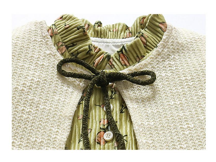 Girls' Stylish Princess Vest Dress Set – Long-Sleeve Floral for Spring & Autumn 2025