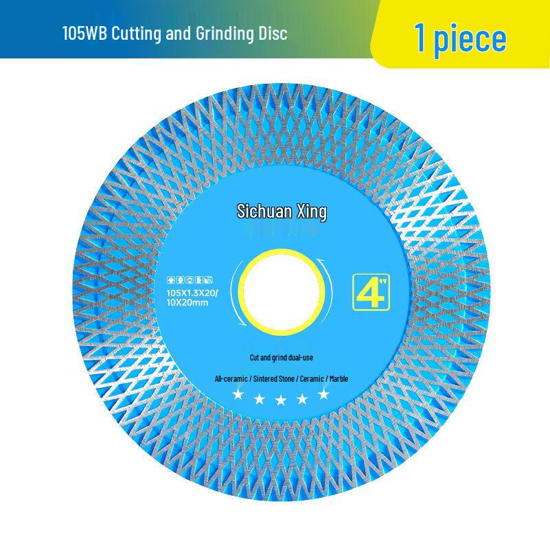 Ultra-Thin Dual-Use Saw Blade for Porcelain, Ceramic, Marble - Dry Cut Angle Grinder Disc