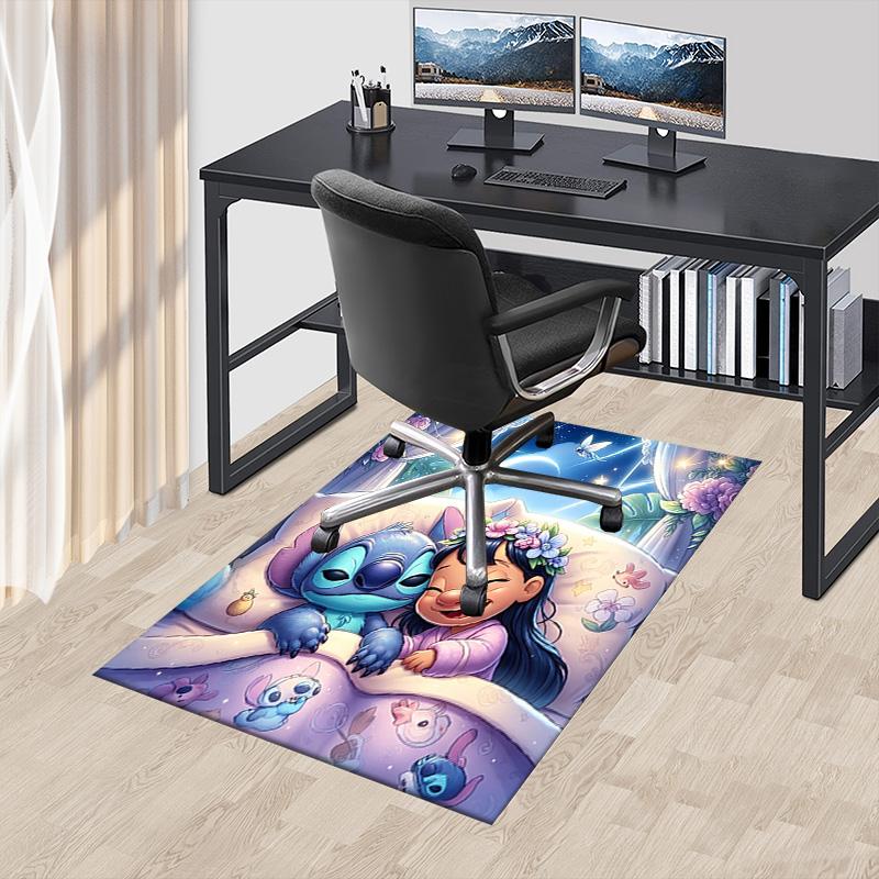 Stitch Lilo'S Nightly Adventure Carpet For Playroom Bedroom Living Room Sofa Home Decorkids Game Area Rug Nonslip Floor Mat