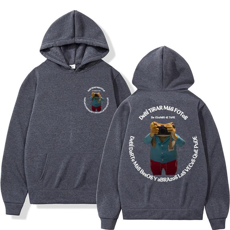 Bad Bunny Debi Tirar Mas Fotos DTMF Hoodies Men Women Fashion Hip Hop Sweatshirt Fleece Oversized Casual Sportwear