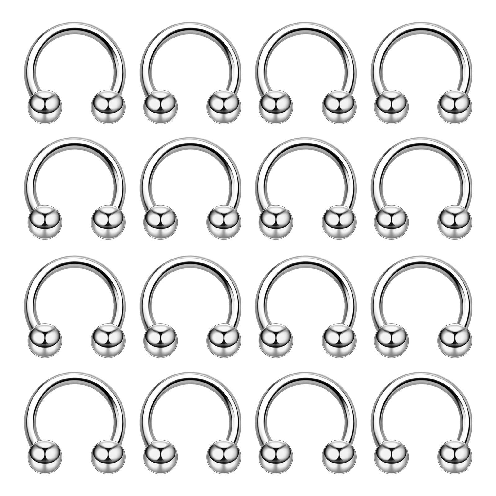 

2Pcs Stainless Steel Horseshoe Septum Piercing Lot Horseshoe Nose Piercing Ring Bulk Fake Nose Ring Horseshoe Earring Cartilage 1
