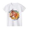 Kids Short Sleeve T Shirt Just A Girl Who Loves Horses Floral Horse Head Art Print O-Neck Tee Animal Graphic Girls Casual Top