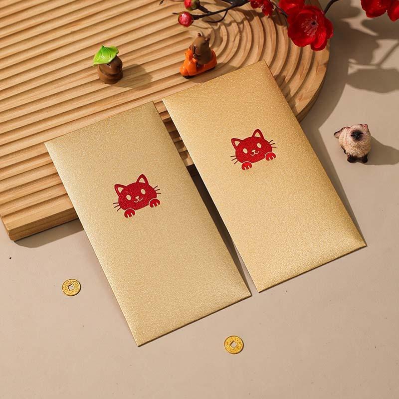 6Pcs Happy Birthday Red Envelope Hot Stamping Creative Red Pocket Red Pocket For Lucky Money Birthday Wedding Red Gift Envelopes