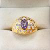 Alexandrite Oval Cut With 925 Sterling Silver Gold Plated Ring For Men's #A635 JL375656885287